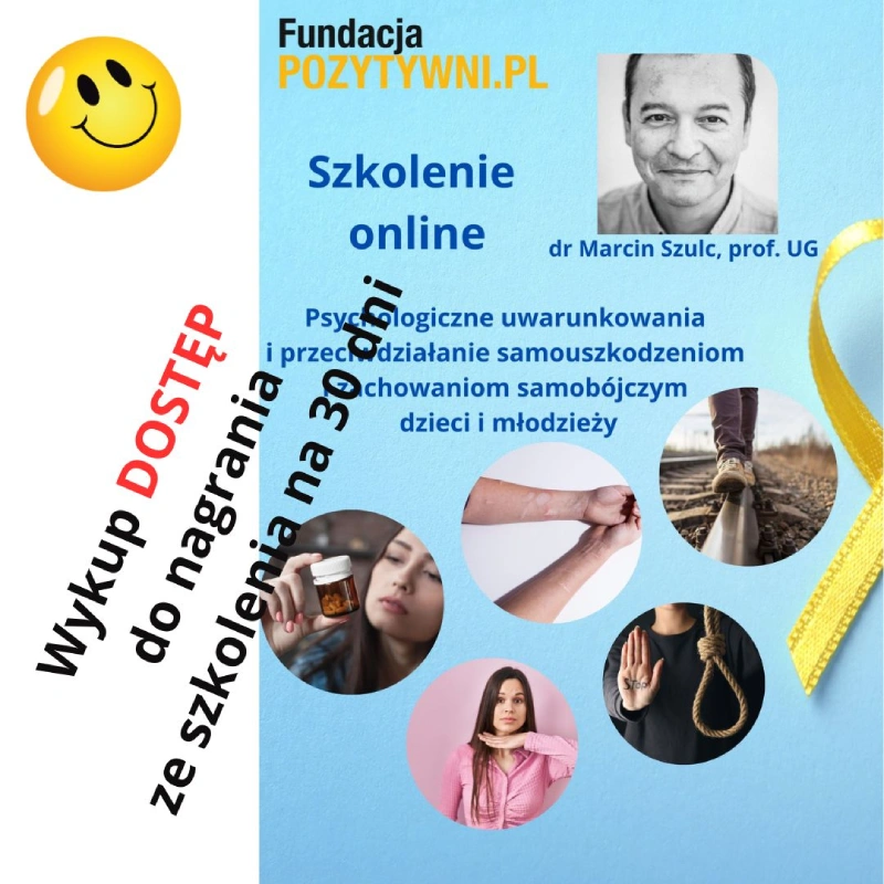 Banner  Psychologiczne uwarunkowania i przeciwdziałanie samouszkodzeniom i zachowaniom samobójczym dzieci i młodzieży